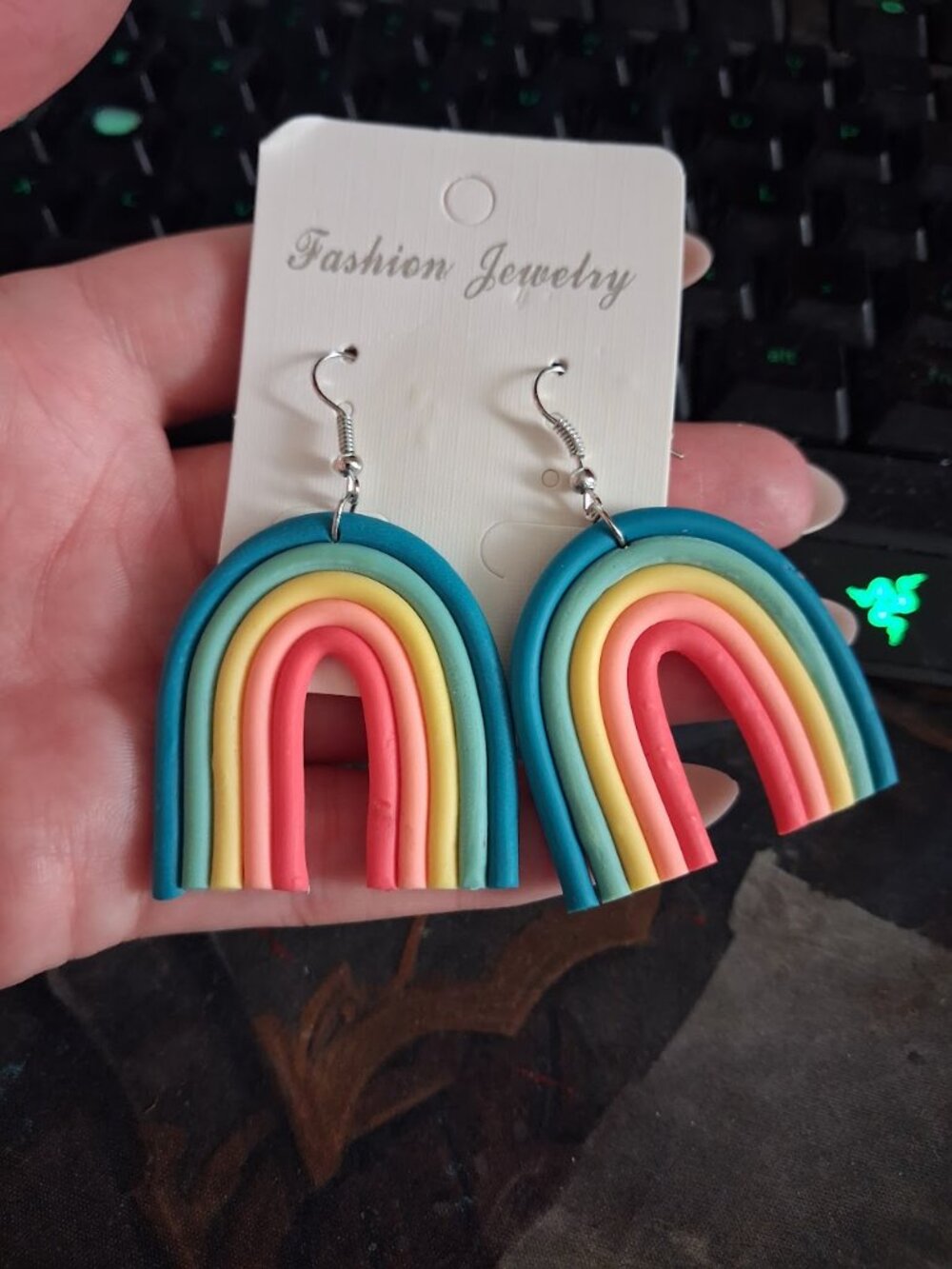 Colorful Rainbow dangle earrings